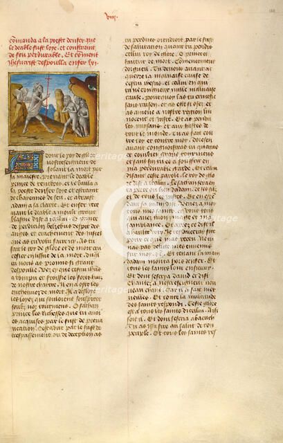 The Descent into Limbo; Miroir Historial, about 1475. Creator: Unknown.