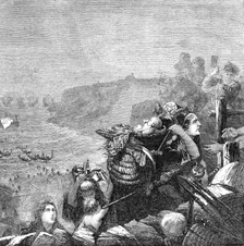 "The Descent of the Danes", by Mr. Bell Scott, 1861. Creator: Unknown