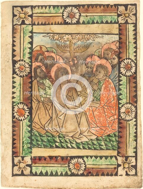 The Descent of the Holy Ghost, c. 1450. Creator: Unknown.