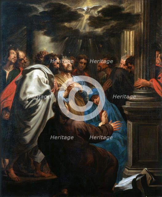 The Descent of the Holy Spirit, 1618-1620. Creator: Dyck; Sir Anthony van (1599-1641).