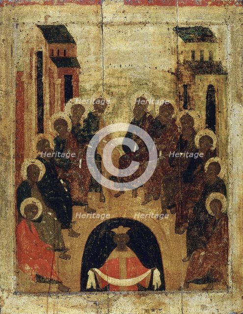 The Descent of the Holy Spirit on the Apostles, c1410.  Creator: Russian icon.