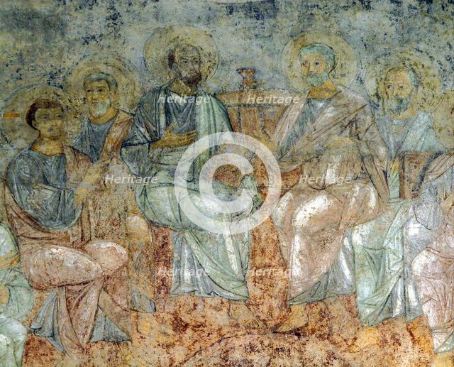 The Descent of the Holy Spirit. Artist: Ancient Russian frescos  