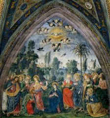 The descent of the Holy Spirit (Pentecost), 1492-1495. Creator: Pinturicchio, Bernardino (1454-1513)