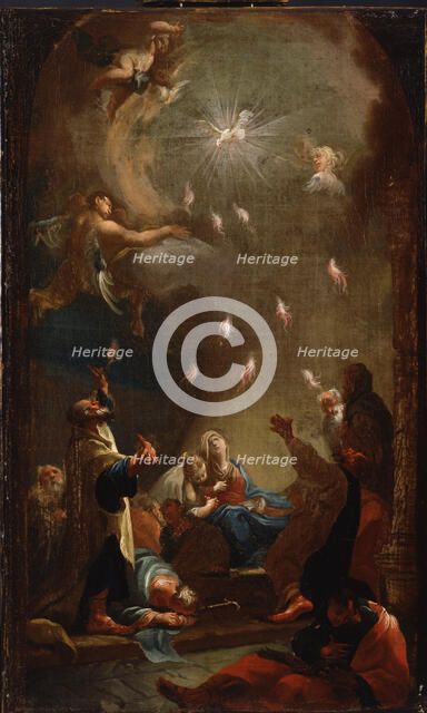 The descent of the Holy Spirit (Pentecost), c. 1750. Artist: Mildorfer, Joseph Ignaz (1719-1775)