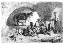 The Desert Route - Khan near Nahar-el-Kelb, the Ancient Lycus, three leagues from Beyrout, 1857. Creator: Unknown