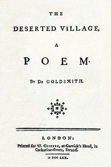 The Deserted Village, A Poem c1770