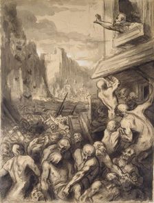 The Destruction of a City, mid 19th century. Artist: Honore Daumier