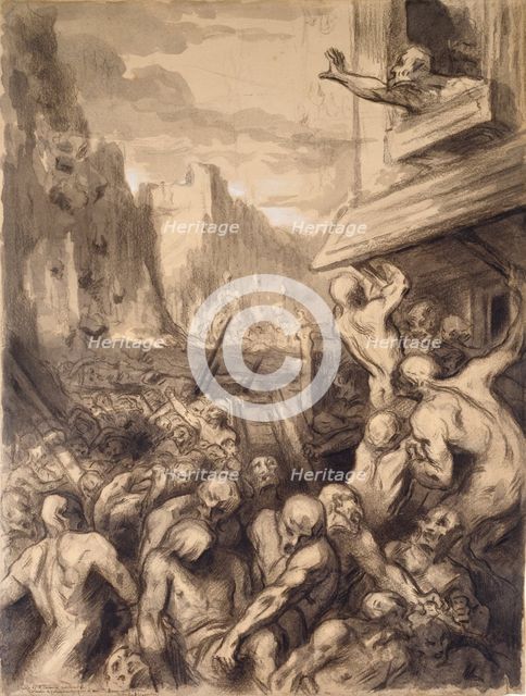 The Destruction of a City, mid 19th century. Artist: Honore Daumier.