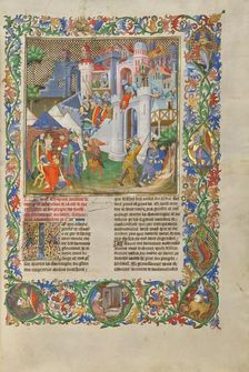 The Destruction of Jerusalem; Des cas des nobles hommes et femmes, about 1413-1415. Creators: Boucicaut Master, Workshop of the Boucicaut Master