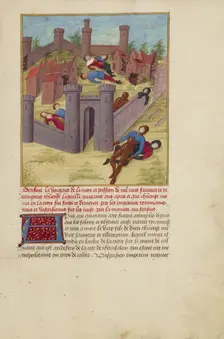 The Destruction of Jerusalem; La Passion de nostre seigneur ihesus christ, about 1480-1490. Creators: Master of Guillaume Lambert, Workshop of Master of Guillaume Lambert