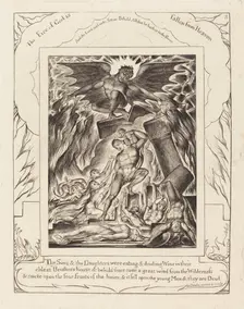 The Destruction of Job's Sons, 1825. Creator: William Blake