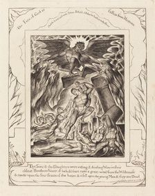 The Destruction of Job's Sons, 1825. Creator: William Blake