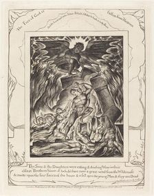 The Destruction of Job's Sons, 1825. Creator: William Blake