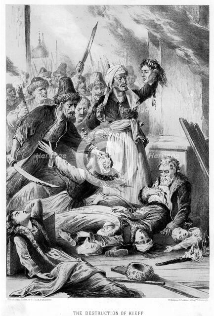'The Destruction of Kieff', c19th century. Artist: Unknown