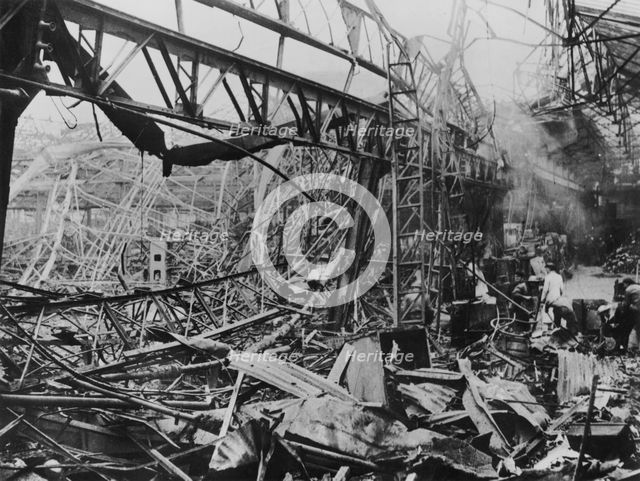 The destruction of Renault's Billancourt factory, Paris, France, WWII, c1939-c1945. Artist: Unknown