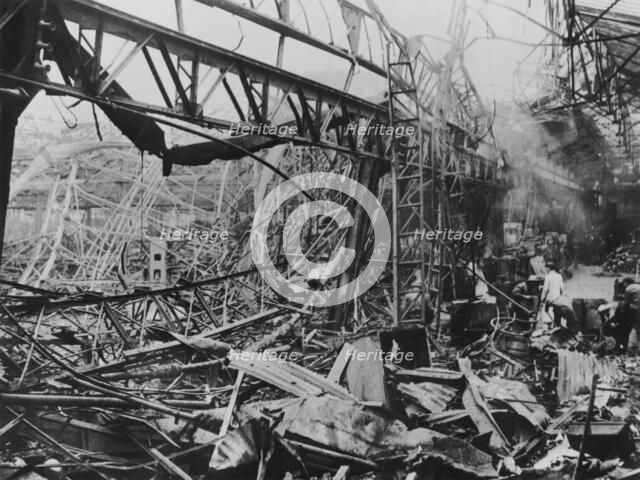 The destruction of Renault's Billancourt factory, Paris, France, WWII, c1939-c1945. Artist: Unknown