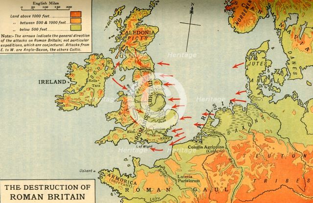 'The Destruction of Roman Britain', 1926. Creators: Unknown, Emery Walker Ltd.