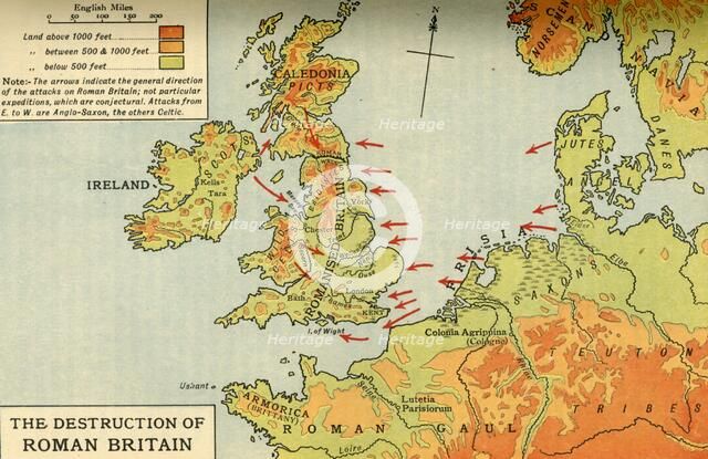 'The Destruction of Roman Britain', 1926. Creators: Unknown, Emery Walker Ltd.