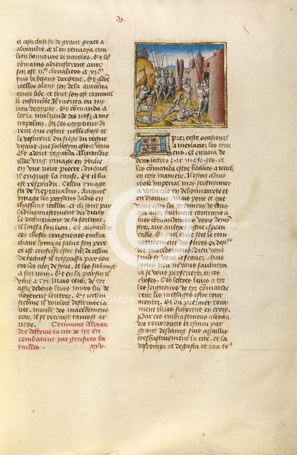 The Destruction of Tyros; Miroir Historial, about 1475. Creator: Unknown.