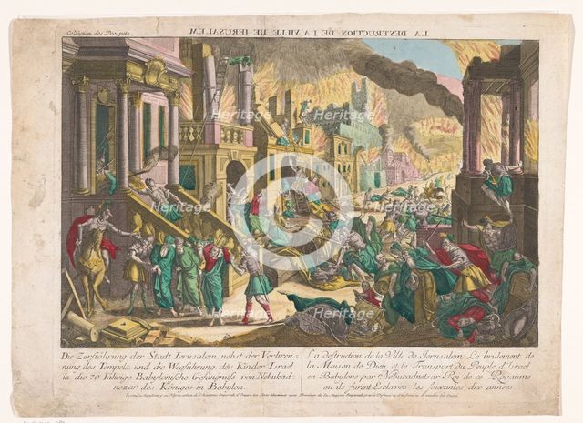 The destruction of the city of Jerusalem, 1755-1779. Creator: Unknown.