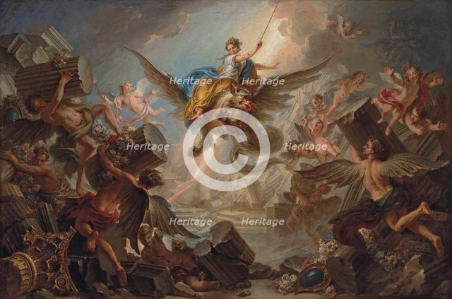 The Destruction of the Palace of Armida, 1737. Creator: Coypel, Charles-Antoine (1694-1752).