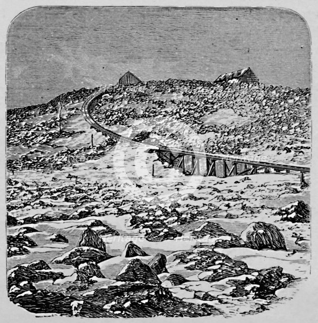 'The Depot and Summit House, Mount Washington', 1883. Artist: Unknown.