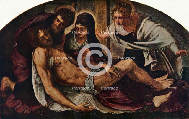'The Deposition', 1563, (1930). Creator: Jacopo Tintoretto.