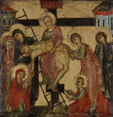 The Deposition and the Entombment, c.1290. Creator: Anon