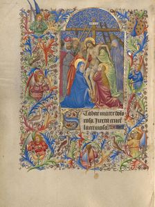 The Deposition; Book of Hours, about 1420. Creator: Spitz Master