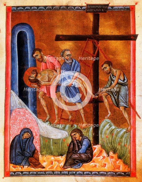 'The Deposition from the Cross', c1268. Artist: T'oros Roslin