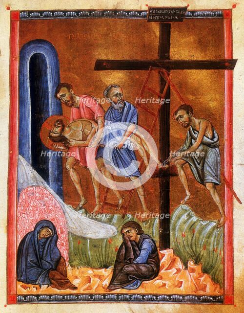 'The Deposition from the Cross', c1268. Artist: T'oros Roslin