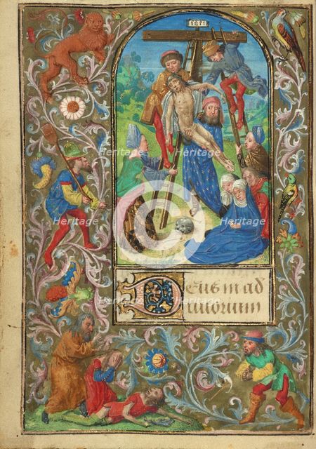 The Deposition; Prayer Book of Charles the Bold, about 1471. Creator: Master of Mary of Burgundy.