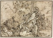 The Deposition (recto) and (verso), second half 18th century. Creator: Christian Wink (German, 1738-1797)