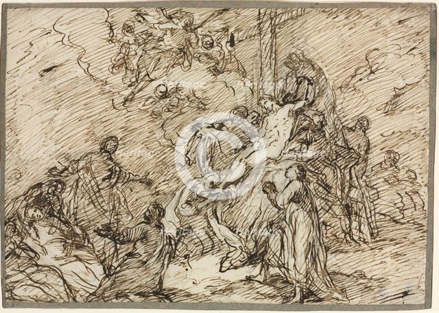 The Deposition (recto), second half 18th century. Creator: Christian Wink (German, 1738-1797).
