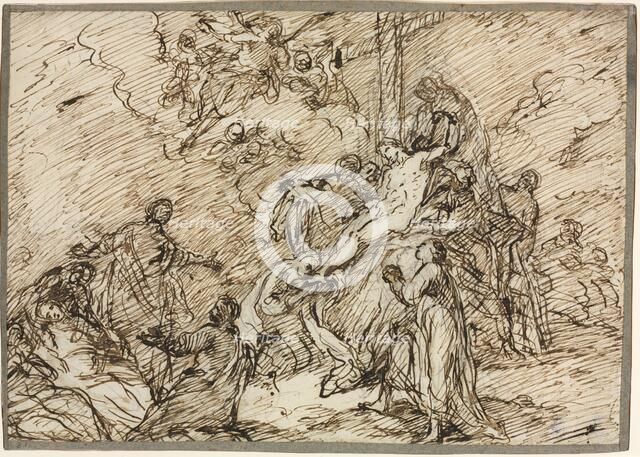 The Deposition (recto), second half 18th century. Creator: Christian Wink (German, 1738-1797).