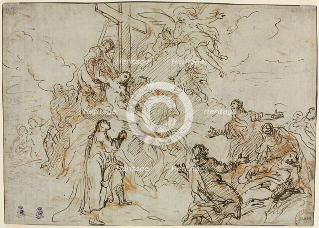 The Deposition (verso), second half 18th century. Creator: Christian Wink (German, 1738-1797).