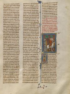 The Departure and Journey of Sadoch and Celynde, about 1320-1340. Creator: Unknown