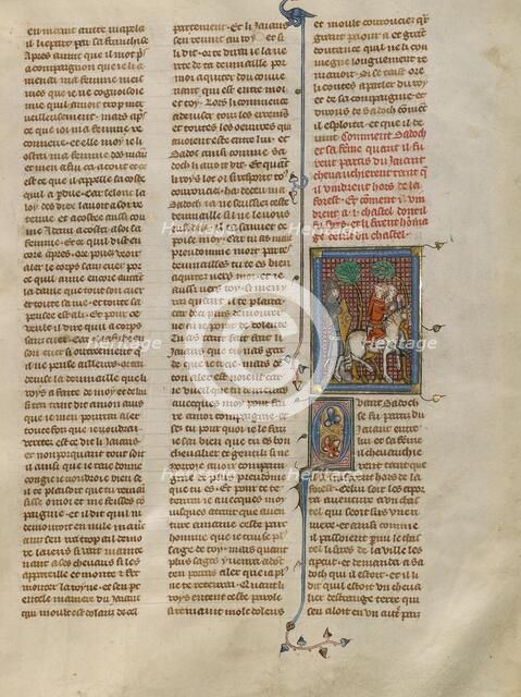 The Departure and Journey of Sadoch and Celynde, about 1320-1340. Creator: Unknown.