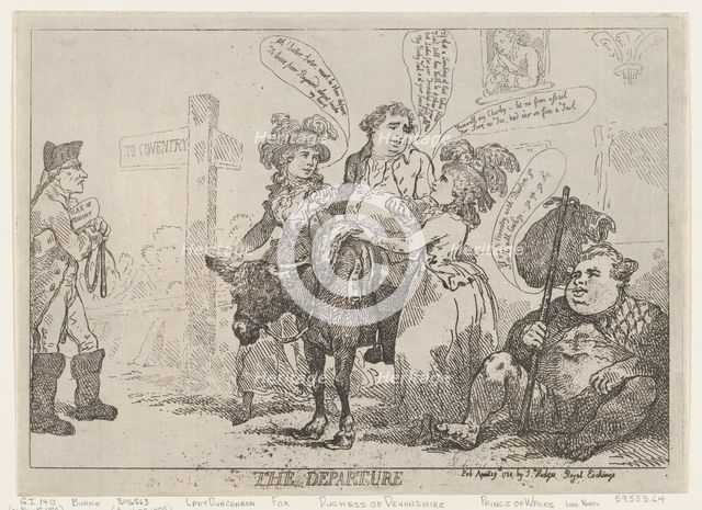 The Departure, April 29, 1784., April 29, 1784. Creator: Thomas Rowlandson.