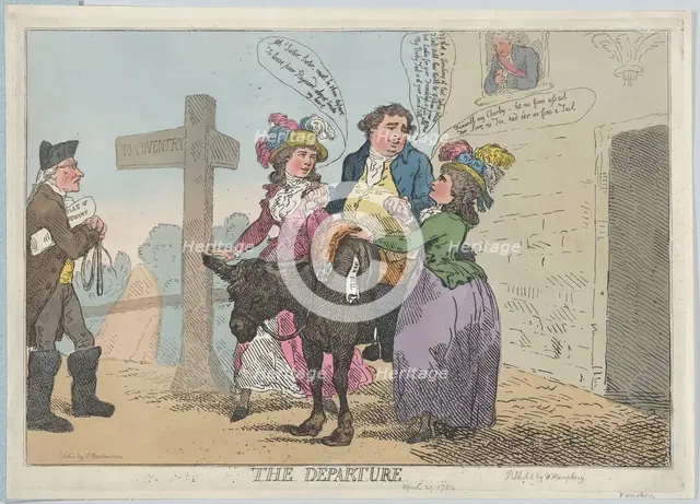 The Departure, April 29, 1784., April 29, 1784. Creator: Thomas Rowlandson.