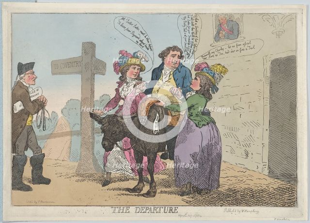 The Departure, April 29, 1784., April 29, 1784. Creator: Thomas Rowlandson.