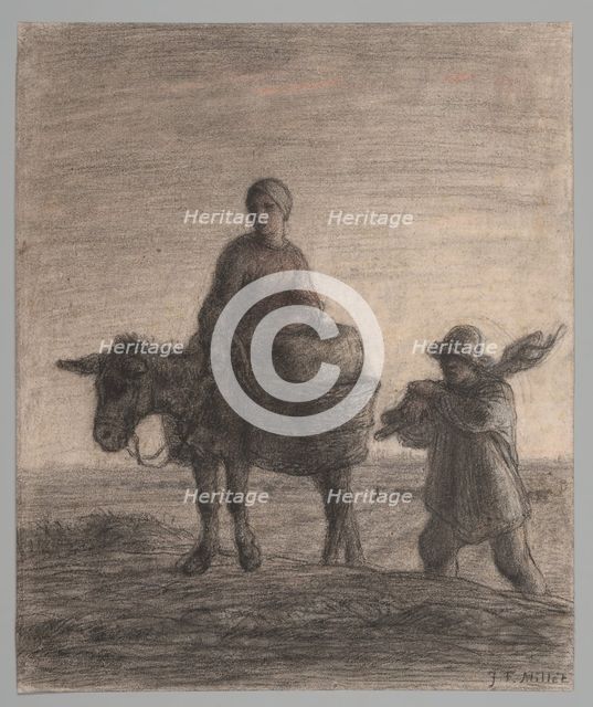 The Departure for Work, 1857. Creator: Jean Francois Millet.