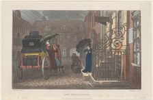 The Departure, from "Poetical Sketches of Scarborough", 1813., 1813. Creators: Joseph Constantine Stadler, Thomas Rowlandson