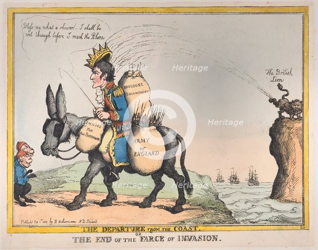 The Departure from the Coast, or the End of the Farce of Invasion, October 1, 1805., October 1, 1805 Creator: Thomas Rowlandson.