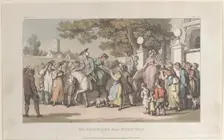 The Departure from Wakefield, from "The Vicar of Wakefield", May 1, 1817., May 1, 1817. Creator: Thomas Rowlandson