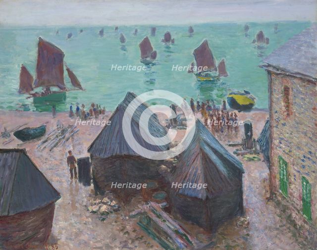 The Departure of the Boats, Étretat, 1885. Creator: Claude Monet.
