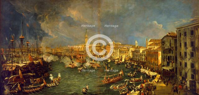 The departure of the Bucintoro, 1729. Creator: Stom, Antonio (1688-1734).