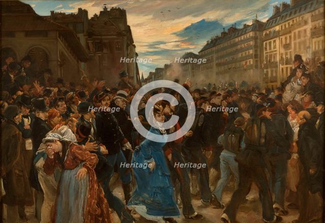 The departure of the Garde mobile in July 1870, ca 1879. Creator: Dehodencq, Alfred (1822-1882).