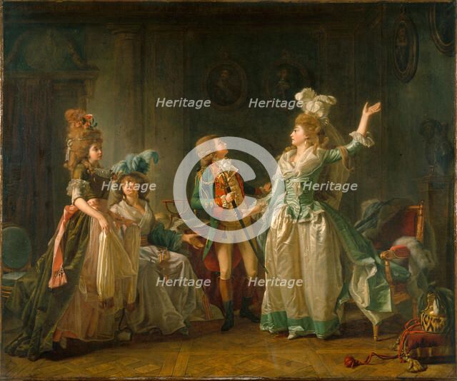 The departure of the dragoon, 1789. Creator: Michel Garnier.