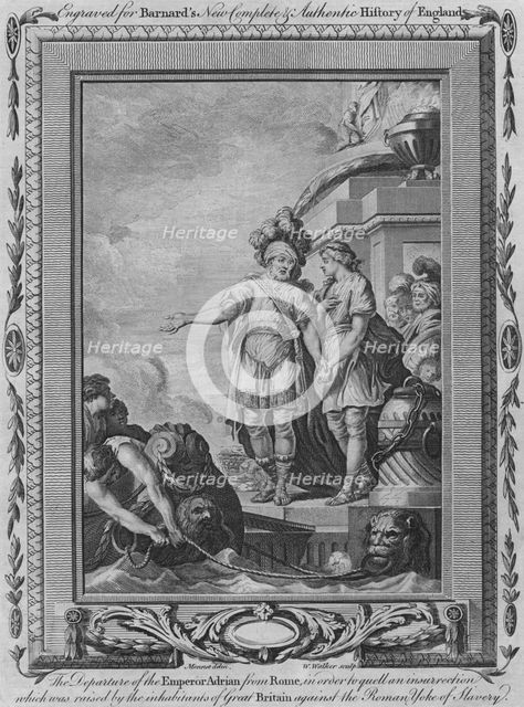 'The Departure of the Emperor Adrian from Rome in order to quell an insurrection which was raised by Artist: William Walker.